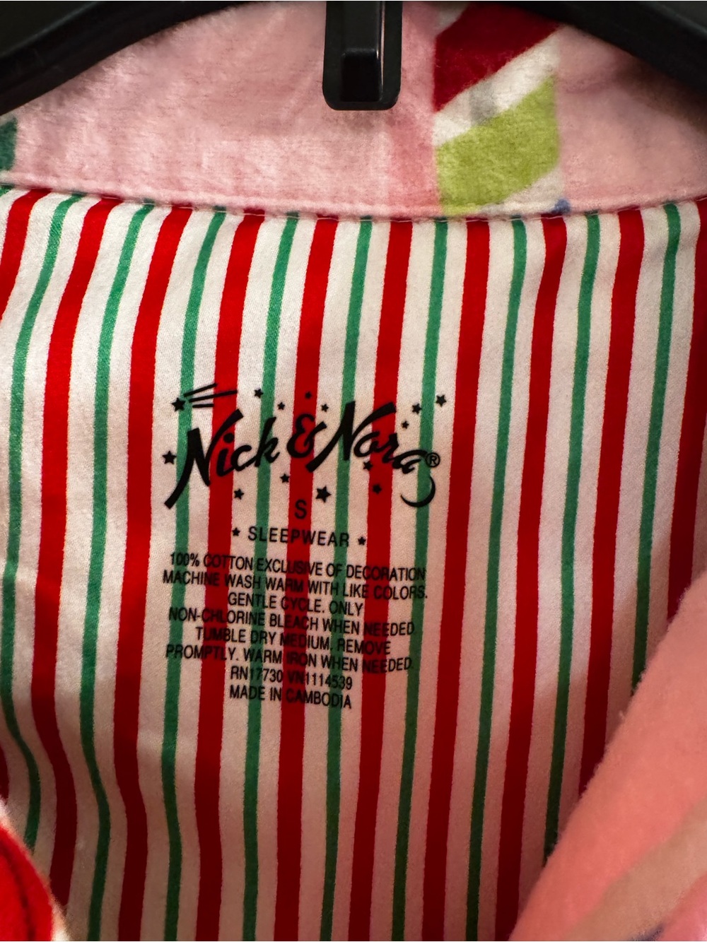 Ladies small Nick & Nora Christmas monkey pajamas - Picture 2 of 6